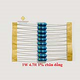 Điện trở vạch 1W 4.7R 1% chân đồng (10c)