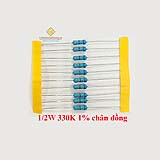 Điện trở vạch 1/2W 330K 1% chân đồng (10c)