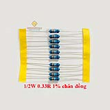 Điện trở vạch 1/2W 0.33R 1% chân đồng (10c)