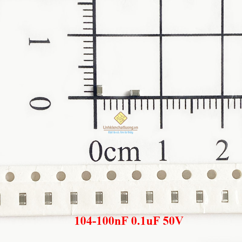100 Condensadores Cerámicos SMD 100nF 0.1uF 50V ±10% - Tamaño 1206 (3216), Para Electrónica