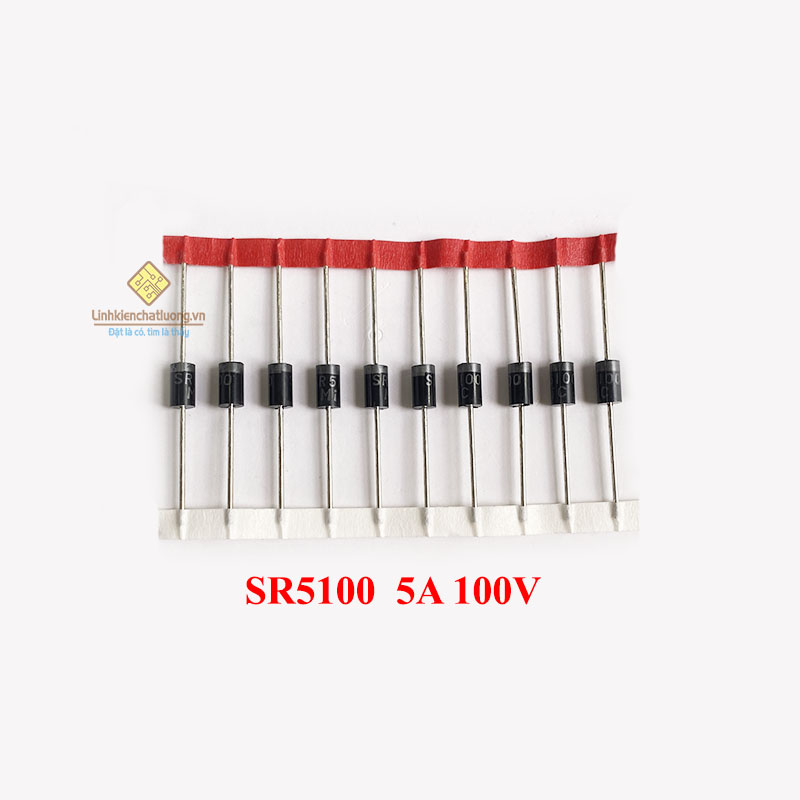 Chanzon Confezione Da 20 Diodi Schottky SR5100 (SB5100) 5A 100V DO-201AD - Raddrizzatori Assiali, RoHS