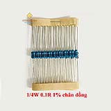 Điện trở vạch 1/4W 0.1R 1% chân đồng (50c)