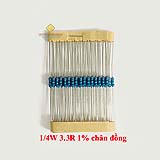 Điện trở vạch 1/4W 3.3R 1% chân đồng (50c)