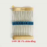 Điện trở vạch 1/4W 3R 1% chân đồng (50c)