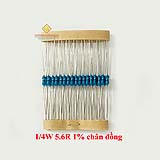 Điện trở vạch 1/4W 5.6R 1% chân đồng (50c)