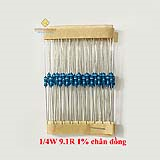 Điện trở vạch 1/4W 9.1R 1% chân đồng (50c)