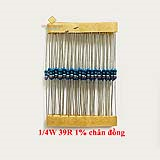 Điện trở vạch 1/4W 39R 1% chân đồng (50c)