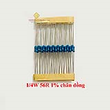 Điện trở vạch 1/4W 56R 1% chân đồng (50c)