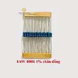 Điện trở vạch 1/4W 100R 1% chân đồng (50c)