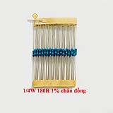 Điện trở vạch 1/4W 180R 1% chân đồng (50c)