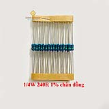 Điện trở vạch 1/4W 240R 1% chân đồng (50c)