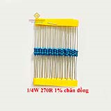 Điện trở vạch 1/4W 270R 1% chân đồng (50c)