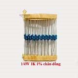 Điện trở vạch 1/4W 1K 1% chân đồng (50c)