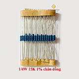 Điện trở vạch 1/4W 15K 1% chân đồng (50c)