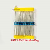 Điện trở vạch 1/4W 1.2M 1% chân đồng (50c)