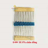 Điện trở vạch 1/4W 1R 1% chân đồng (50c)