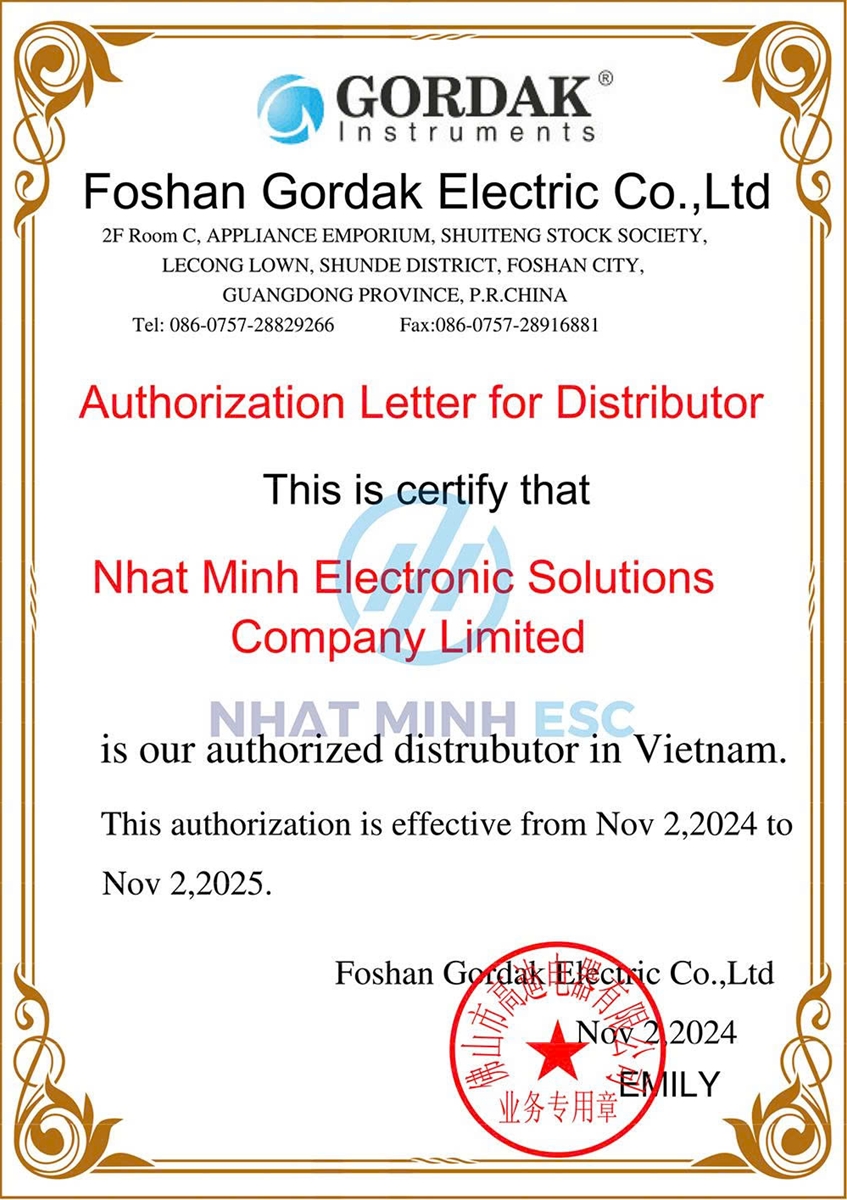 Nhà phân phối chính thức của GORDAK tại việt nam
